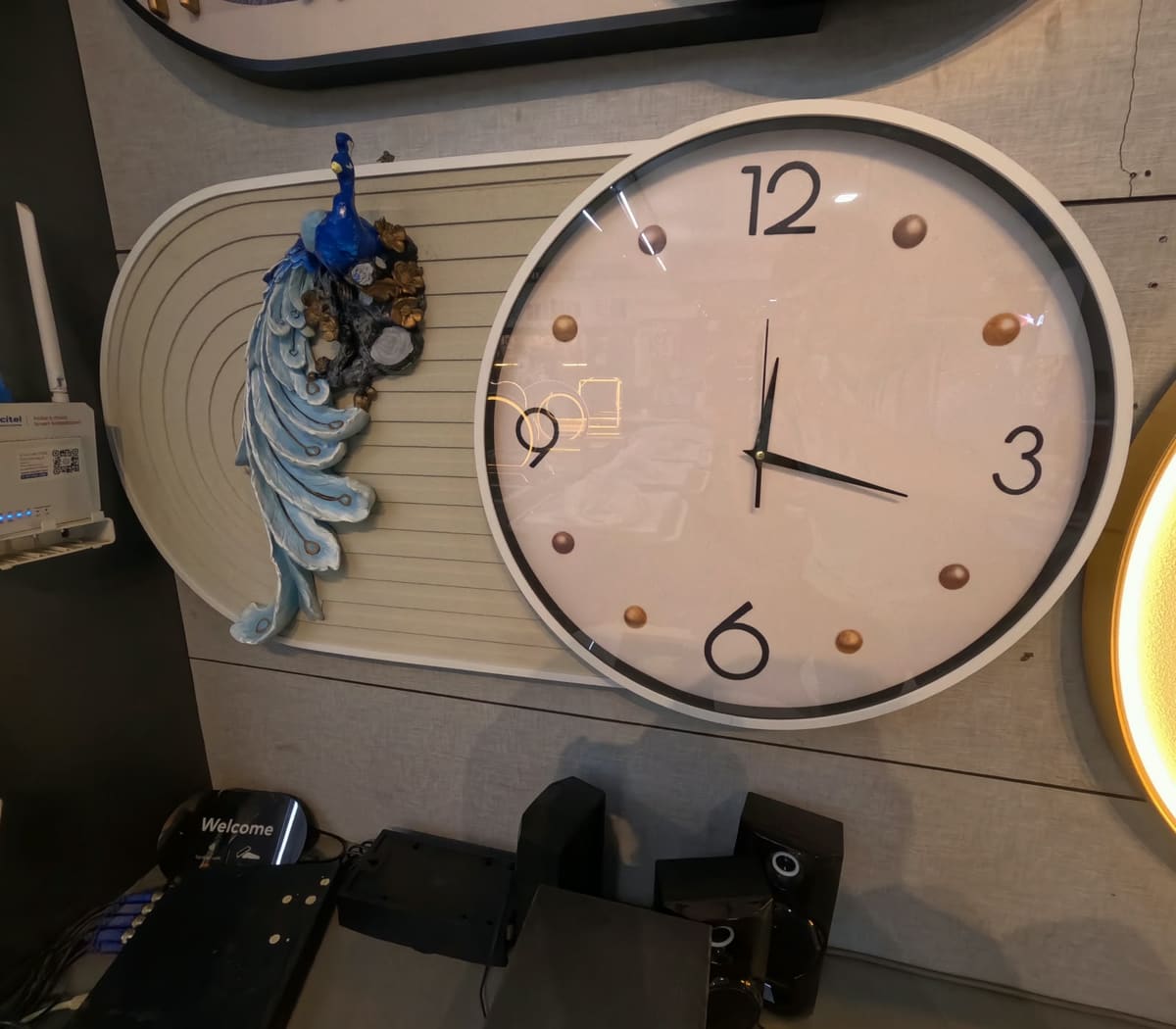 3D Peacock Wall Clock